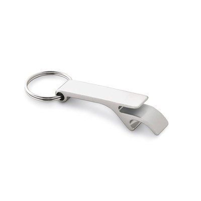 Llavero Descapsulador de Aluminio Cromado satinado
