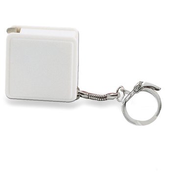 Llavero Flexómetro 1m Blanco