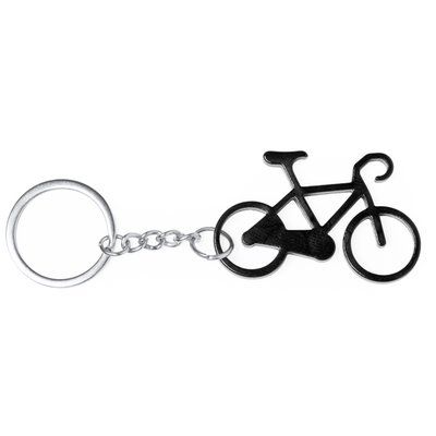Llavero con forma de bicicleta Negro