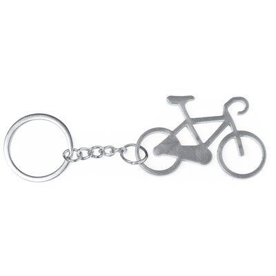 Llavero con forma de bicicleta Plata