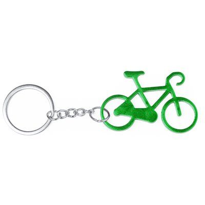 Llavero con forma de bicicleta Verde Helecho Talla Única Adulto
