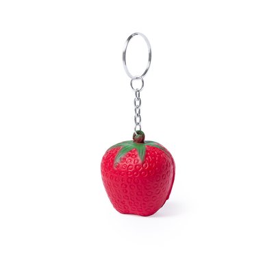 Llavero Frutas Antiestrés de PU Fresa