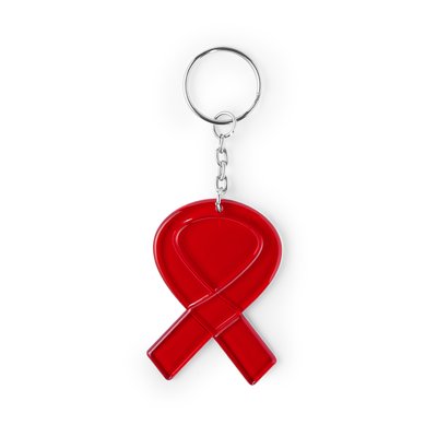 Llavero con lacito solidario Roj
