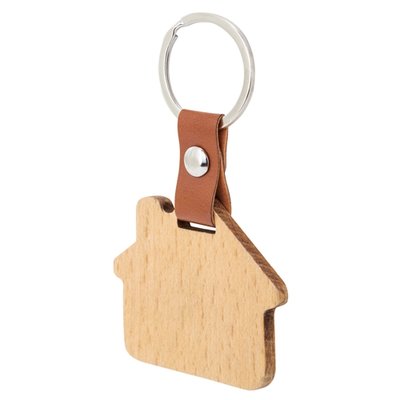 Llavero de madera casa