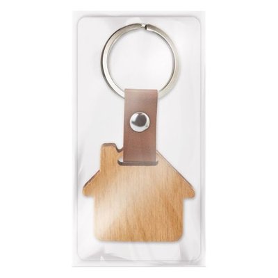 Llavero de madera casa