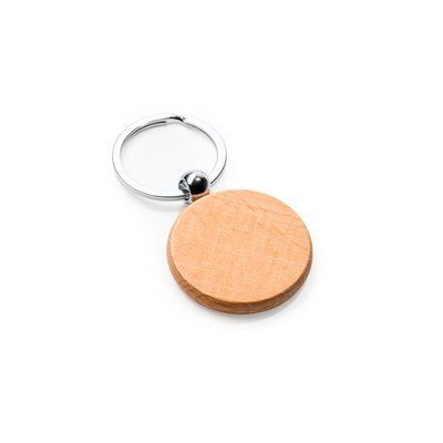 Llavero de madera natural REDONDO TALLA ÚNICA ADULTO
