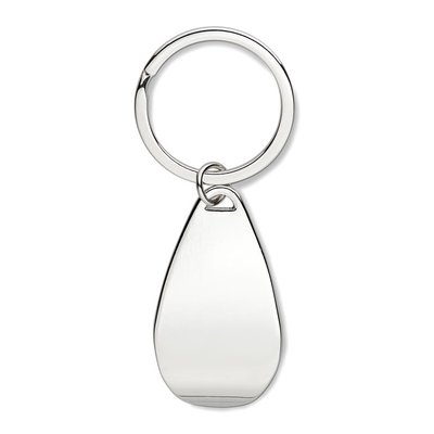 Llavero metal abrebotellas Plata Brillo