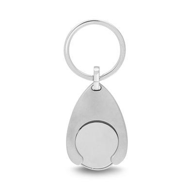 Llavero de metal con moneda