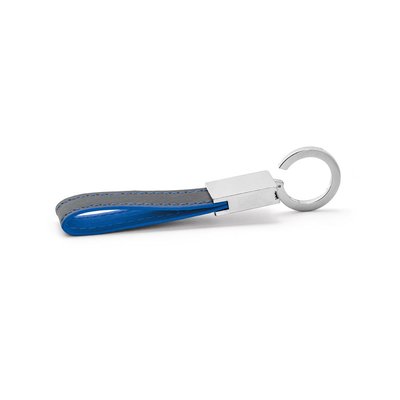 Llavero de metal con mosquetón Azul Royal