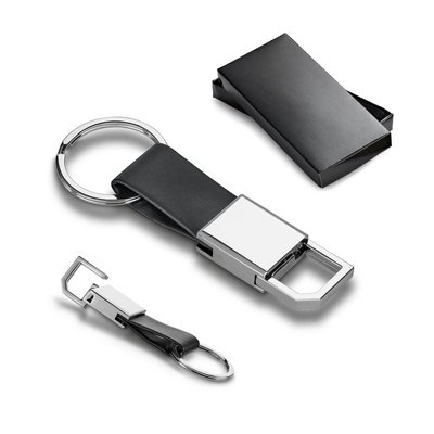 Llavero Metal y PU con Gancho