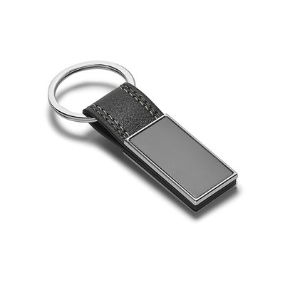 Llavero de Metal con PU Gris