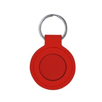 Llavero metálico con costuras a juego Roj