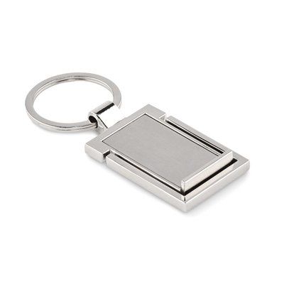 Llavero Metálico con Soporte Móvil Plata
