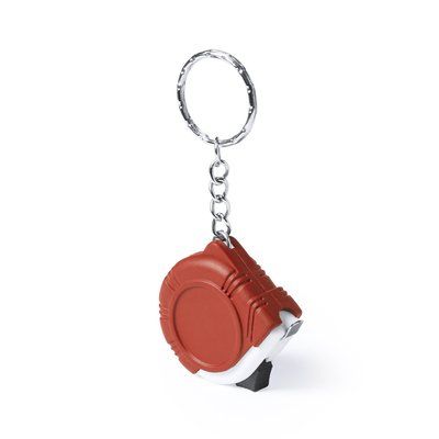 Llavero con mini flexómetro de 1 metro Rojo