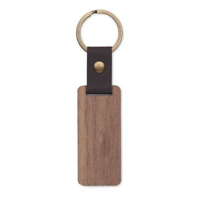 Llavero de nogal y PU elegante Madera