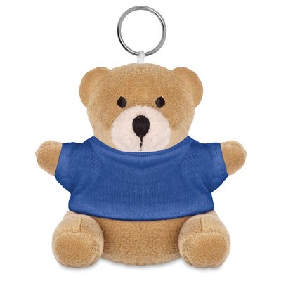 Llavero con osito de peluche personalizado Azul