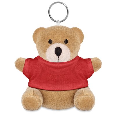 Llavero con osito de peluche personalizado Rojo