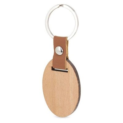 Llavero Ovalado de Madera