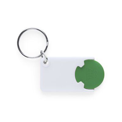 Llavero personalizado con moneda para carro de la compra Ver