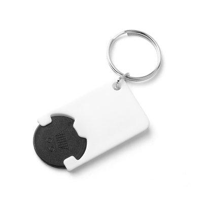 Llavero personalizado con moneda para carro de la compra