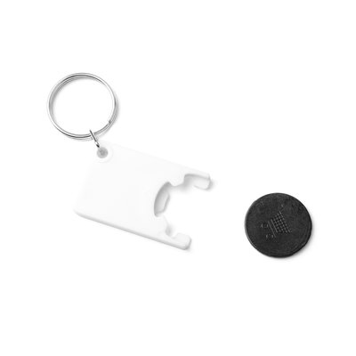 Llavero personalizado con moneda para carro de la compra