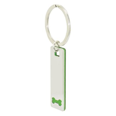 Llavero Placa Metal con Hueso