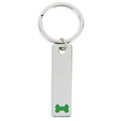 Llavero Placa Metal con Hueso
