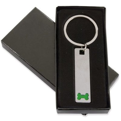 Llavero Placa Metal con Hueso