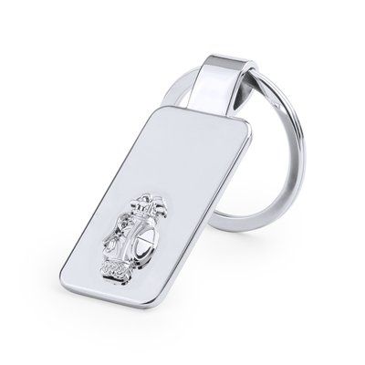 Llavero con placa rectangular y motivos deportivos Bgol