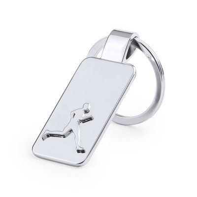 Llavero con placa rectangular y motivos deportivos Eatl