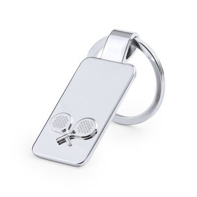 Llavero con placa rectangular y motivos deportivos Fpad