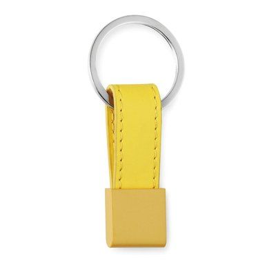 Llavero Polipiel y Metal Amarillo