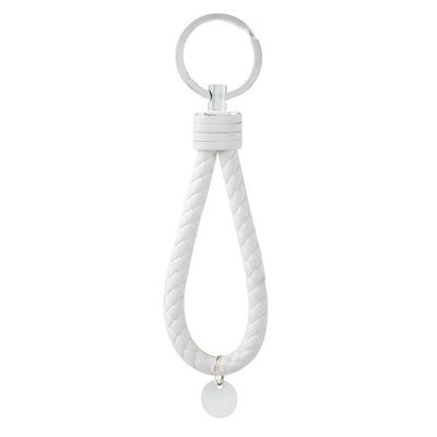 Llavero de Polipiel Trenzada con Chapa Metal Bl