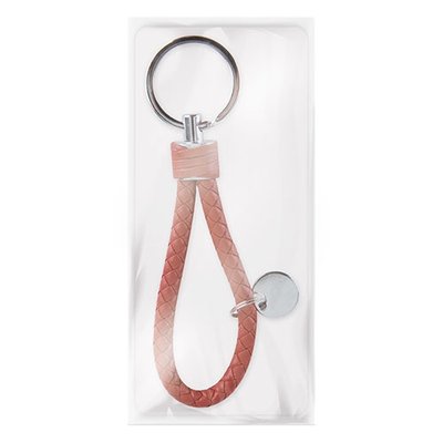 Llavero de Polipiel Trenzada con Chapa Metal