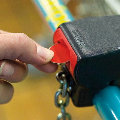 Llavero portamoneda para el carro de compra