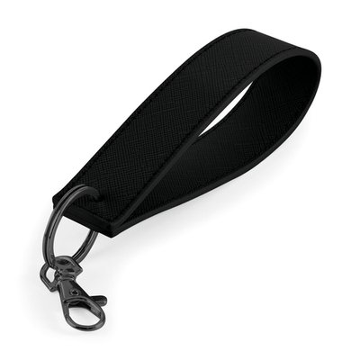 Llavero pulsera de cuero sintético Black / Black