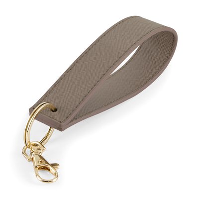 Llavero pulsera de cuero sintético Taupe