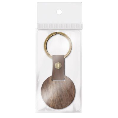 Llavero redondo de madera