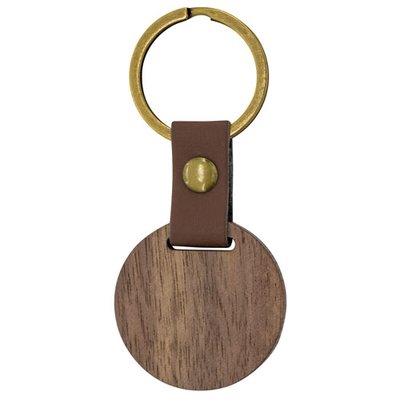 Llavero redondo de madera
