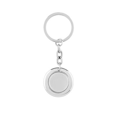 Llavero redondo con moneda para carro de compra