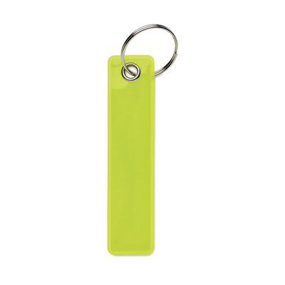 Llavero reflectante de PVC Amarillo Fluorescente
