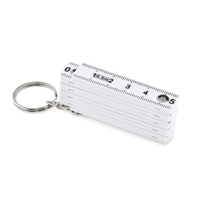 Llavero Regla Carpintero Plegable 50cm Blanco