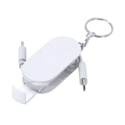Llavero con soporte móvil y cable carga 60W