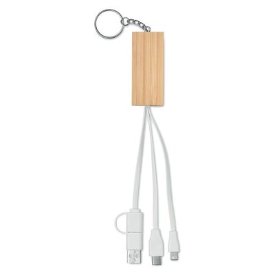 Llavero soporte móvil y cables de carga