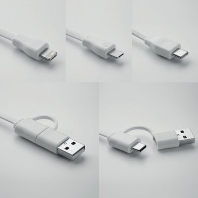 Llavero soporte móvil y cables de carga