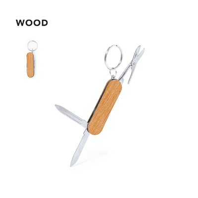 Llavero con tijeras cuchillo y lima inox