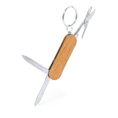 Llavero con tijeras cuchillo y lima inox