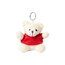 Llavero osito de peluche con camiseta Roj