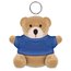 Llavero con osito de peluche personalizado Azul