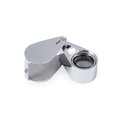 Lupa plegable de metal con estuche